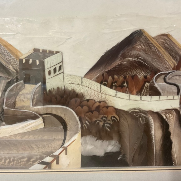 Feather Great Wall of China 3-D Relief Art Picture - Picture 5 of 8
